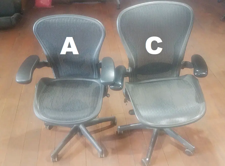 herman miller a and c size