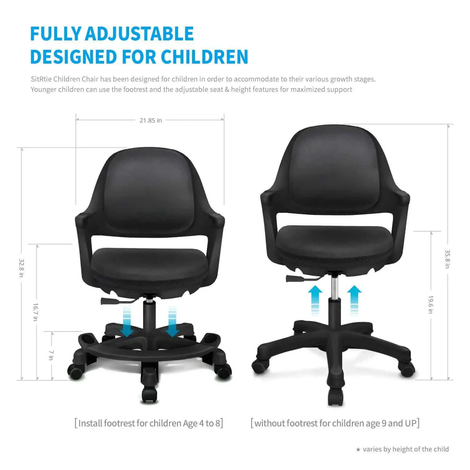 Consider a kids chair if you are a short person.