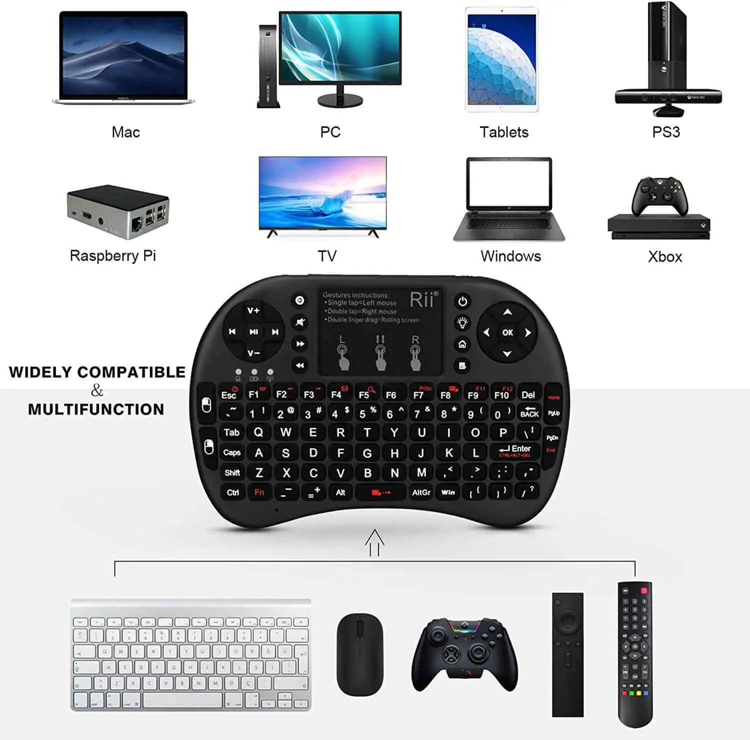 Multimedia keyboards for different electronics.