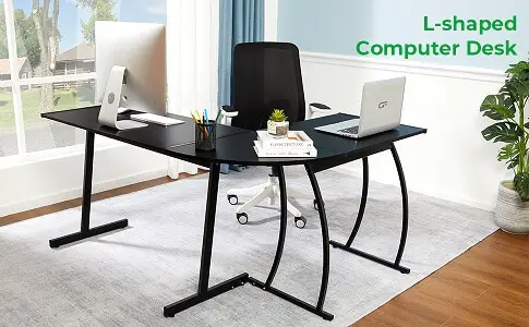 GreenForest L-Shaped Computer Desk for that modern office look.